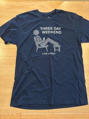 Three Day Weekend Live Lucky Navy Graphic Tee